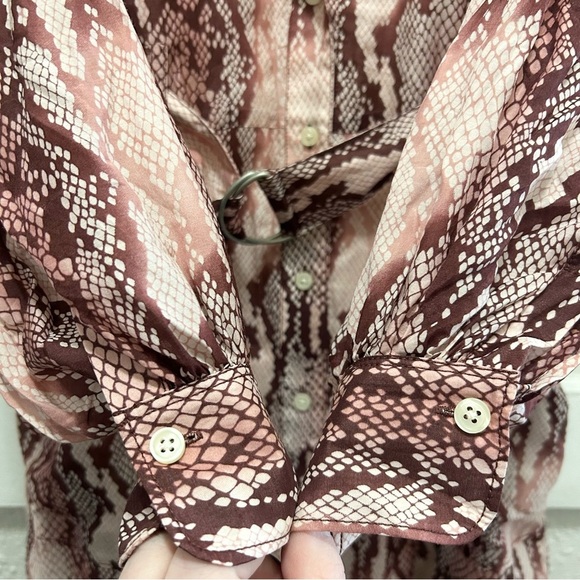 Current/Elliott The Carmel Dress in Peach Whip Python Size 0 - Picture 9 of 12